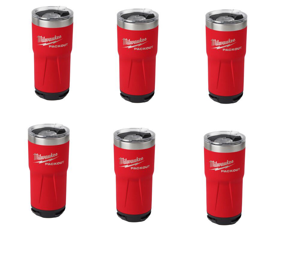 Milwaukee PACKOUT Tumbler 30oz Red Bundle 6pk 48-22-8393RX6 from Milwaukee  - Acme Tools