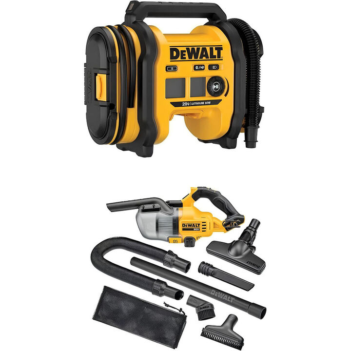 DEWALT 20V MAX Corded/Cordless Air Inflator & Vacuum Bundle
