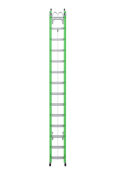 Werner AERO AERO Extension Ladder 28' IAA FG Box Rail/Tri Rung Strand Grab &V Rung