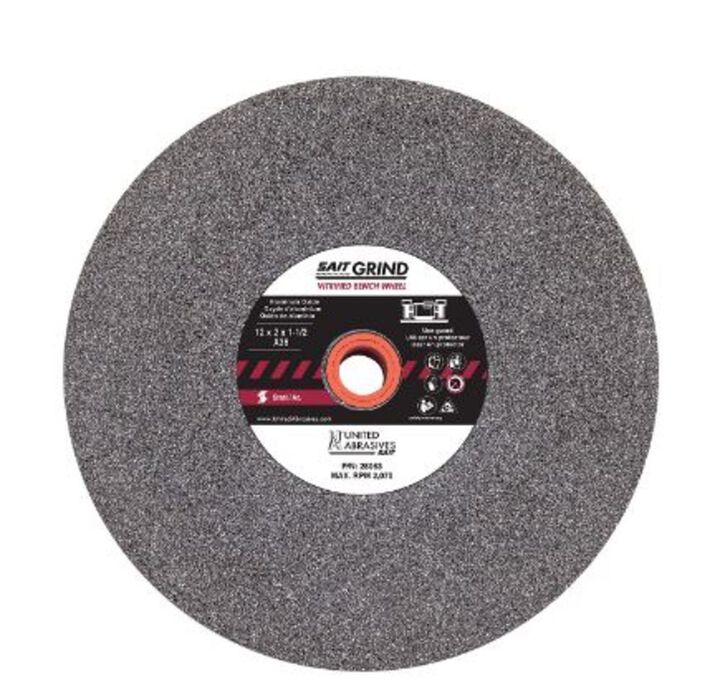 United Abrasives ALUMINUM OXIDE BENCH WHEEL 6 in x 1 in x 1 in, large image number 1