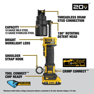 DEWALT 20V MAX 1/2in to 2in Knock Out Tool, large image number 3