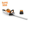 Stihl HSA 50 36V Battery Powered Hedge Trimmer with Battery and Charger, small