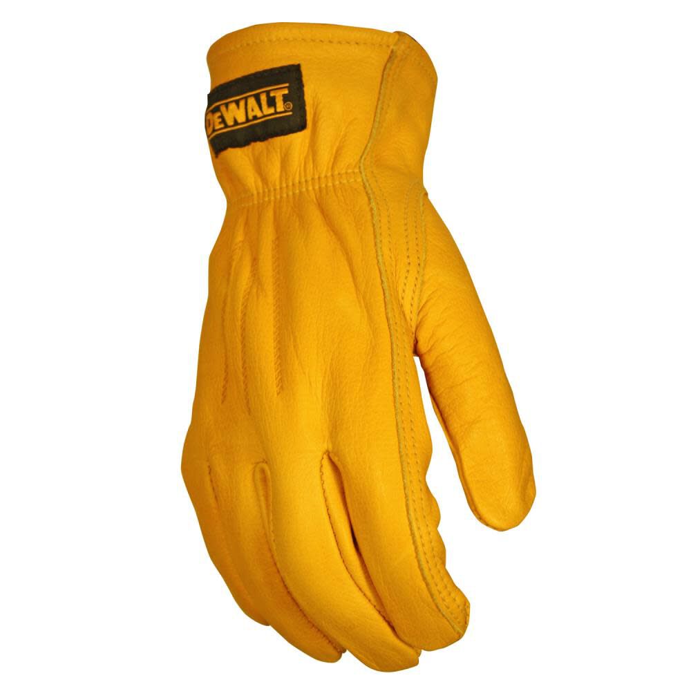 DEWALT Leather Driver Glove Premium AB Grade, Yellow, Large, large image number 2