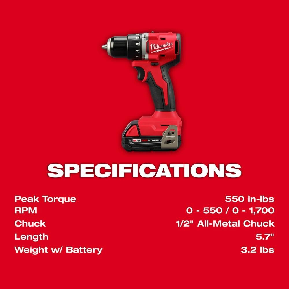Milwaukee M18 Compact 2-Tool Combo Kit, large image number 6