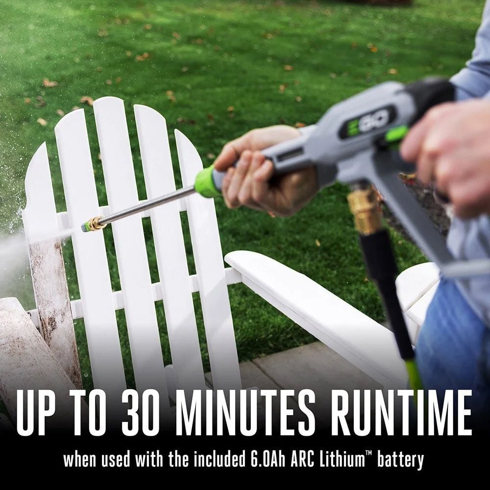EGO POWER+ 2100 PSI 1.2 GPM Battery Powered Cold Water Pressure Washer with 4 Spray Nozzles 6.0Ah Kit, large image number 8