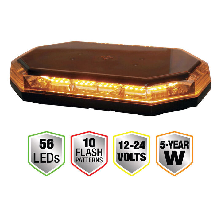 Buyers Products Company 15 Inch Octagonal LED Mini Light Bar Amber, large image number 2