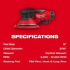Milwaukee M12 FUEL 6" Random Orbital Sander Kit (3/16"), small image number 5