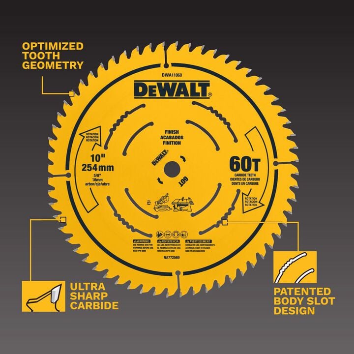 DEWALT Circular Saw Blade 10in 60T, large image number 3