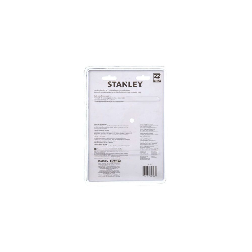 Stanley Hex Keys, Metric and SAE, Propeller Turner Set of 22, large image number 5