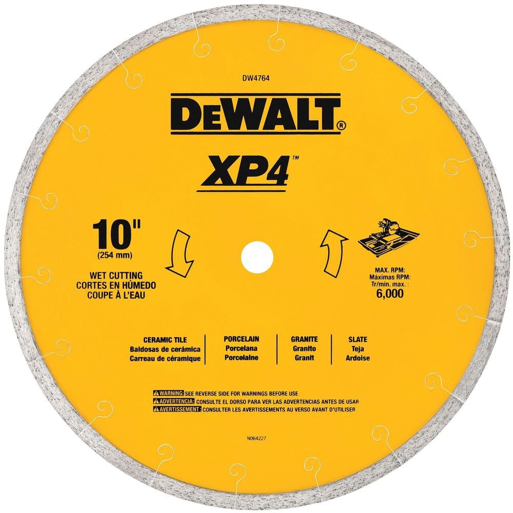 DEWALT 10 In. Premium Tile Blade Wet, large image number 1