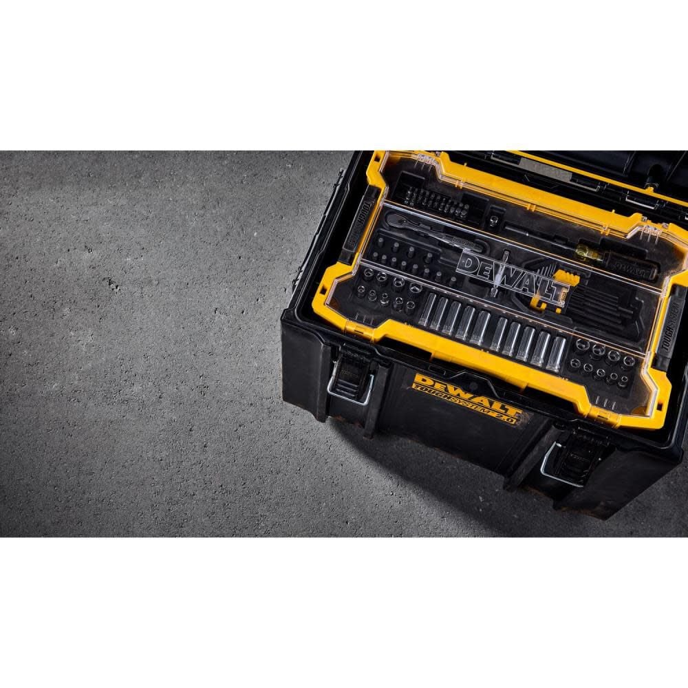 DEWALT TOUGHSYSTEM Mechanics Tool Set 1/4in 3/8in Drive 131pc, large image number 10