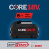Bosch CORE18V 6 Ah High Power Battery 2pk and BC1880 18V Lithium-Ion Battery Fast Charger Starter Kit, small image number 2