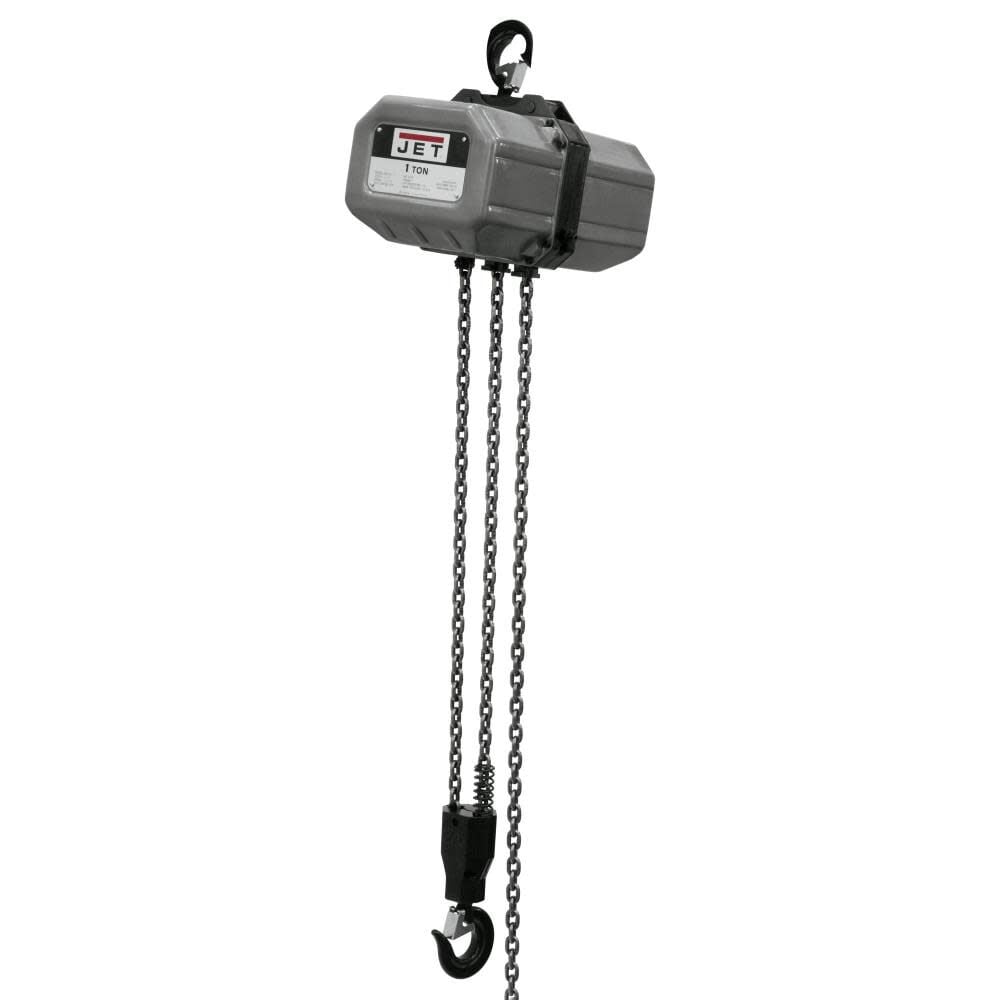 JET 1SS-3C-15 1 Ton Electric Chain Hoist 15 Ft. Lift 3 Phase 230/460V Prewired 460V – 131500