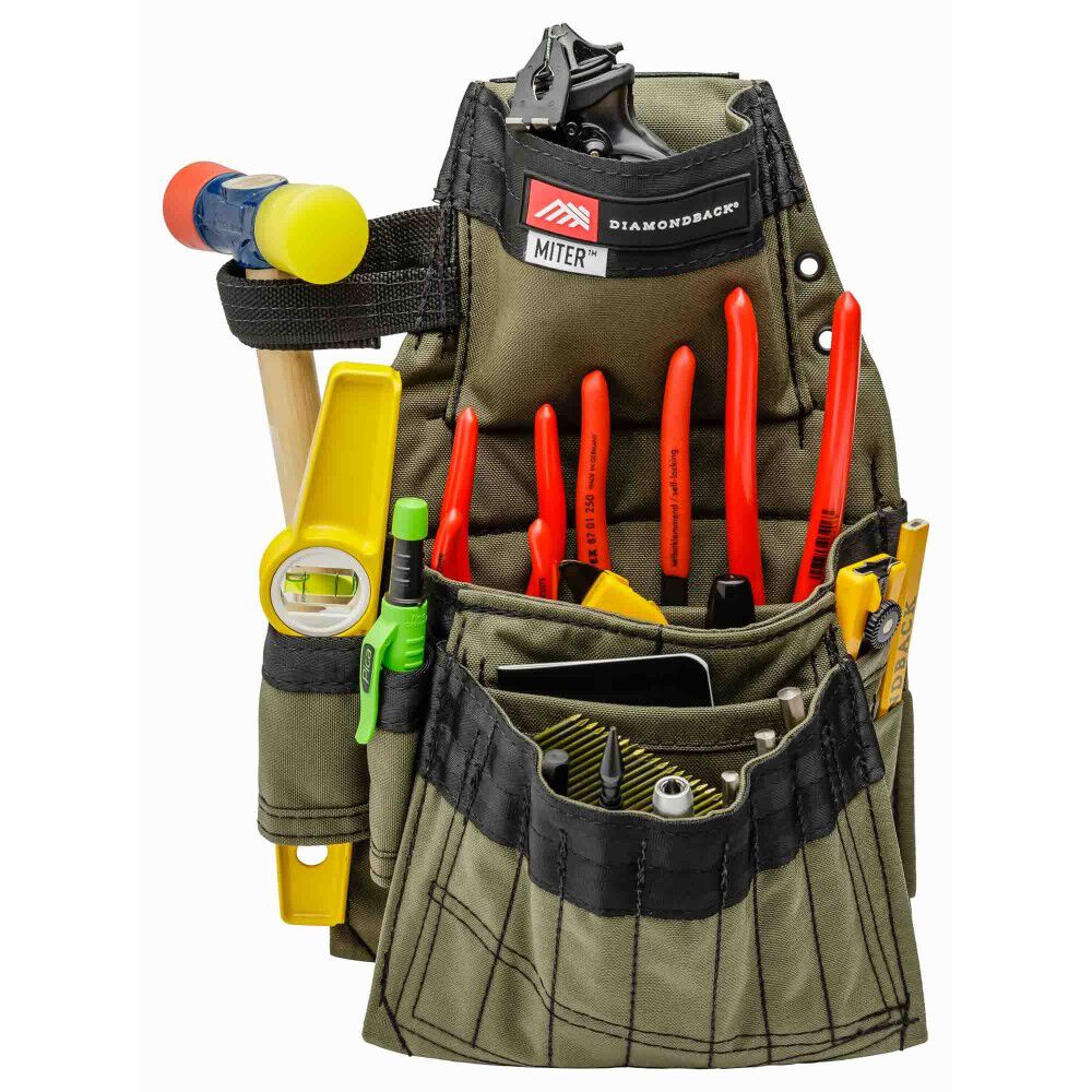Diamondback Toolbelts Right Side Miter Tool Belt Pouch, Ranger Green, large image number 3