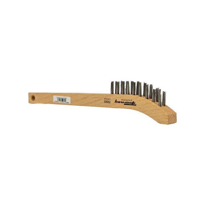 Forney Industries Stainless Steel Scratch Brush with Curved Handle, large image number 1