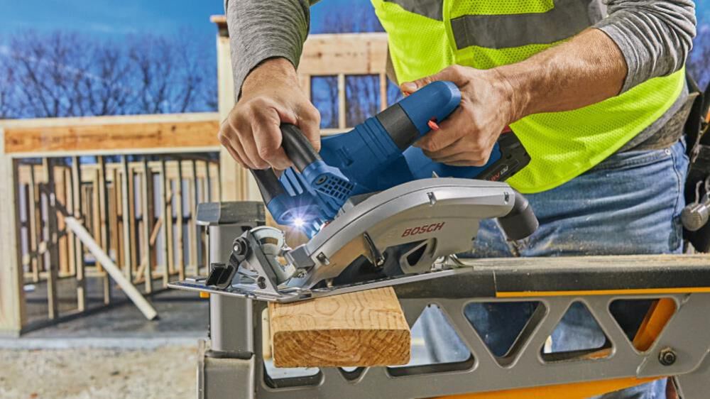Bosch PROFACTOR 18V 7 1 4in Circular Saw Blade Left Kit with 1 CORE18V 8Ah Performance Battery GKS18V 26LB14 Acme Tools