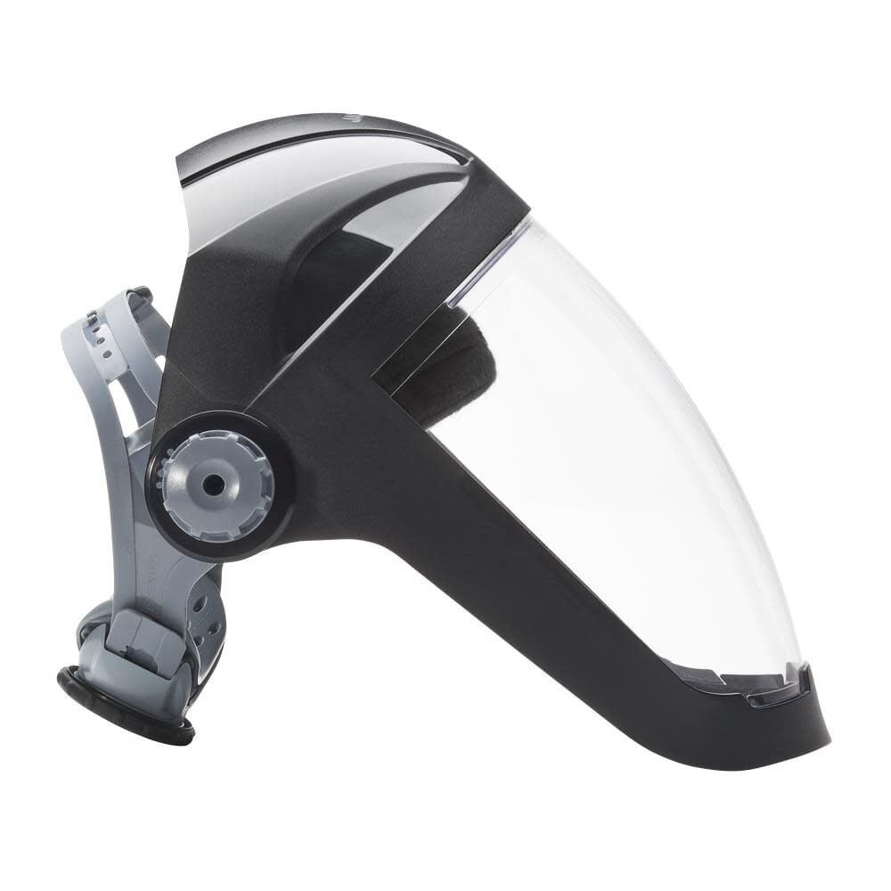 Jackson Safety Lightweight QUAD500 Premium Multipurpose Face Shield with Ratcheting Headgear Clear Tint Anti-Fog Coating Black, large image number 7
