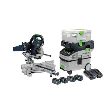 Festool Compound Miter Saw & Dust Extractor Cordless Combo Kit 
