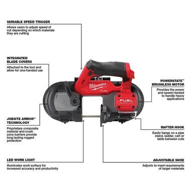 Milwaukee M12 FUEL Compact Band Saw (Bare Tool), large image number 6