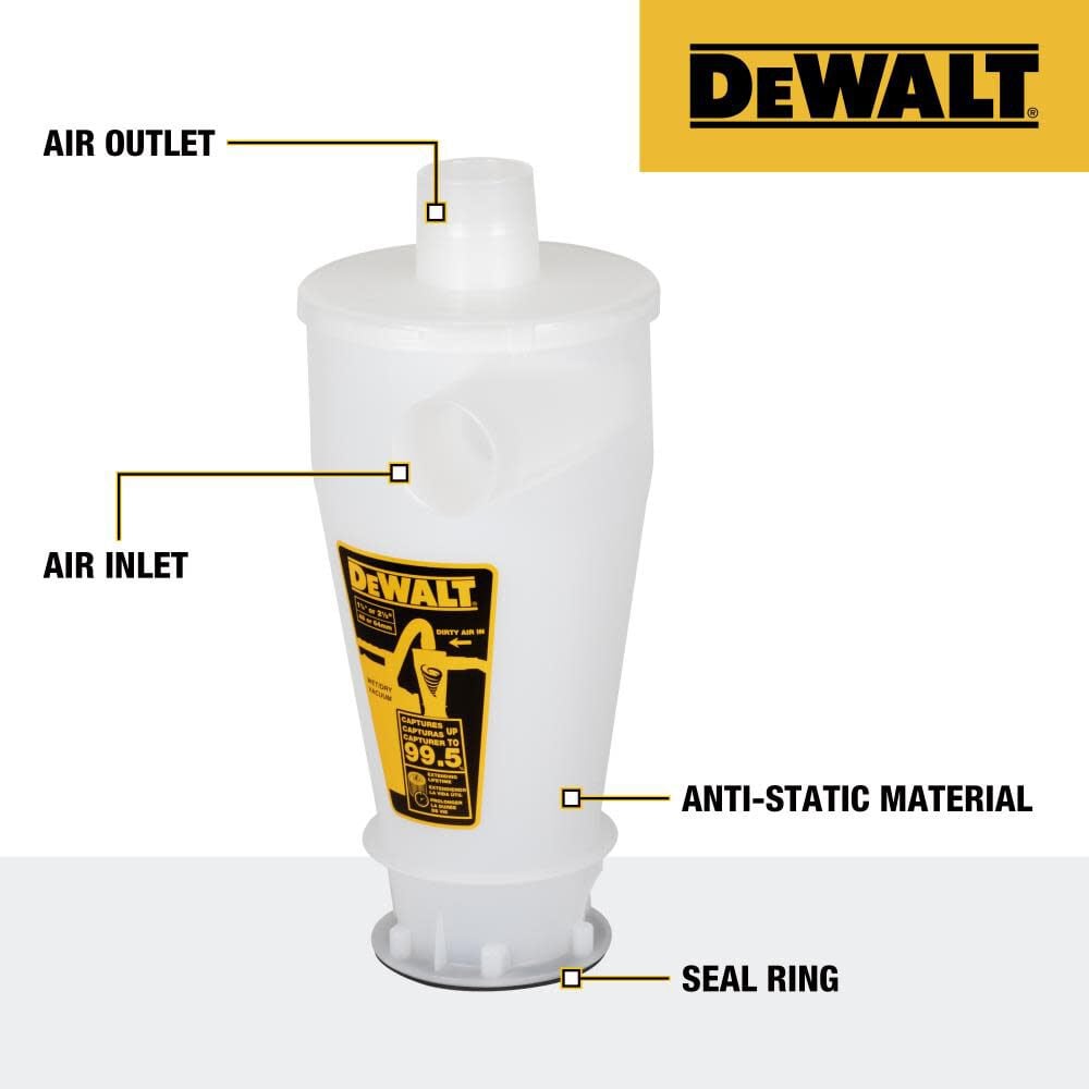 DEWALT Dust Separator for Wet/Dry Vacuums, large image number 3