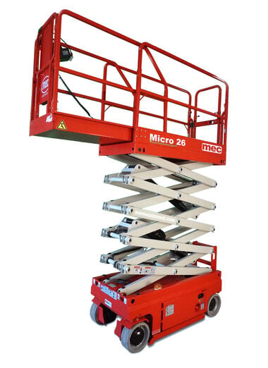 mec 26 Ft. Micro Electric Scissor Lift with Leak Containment System
