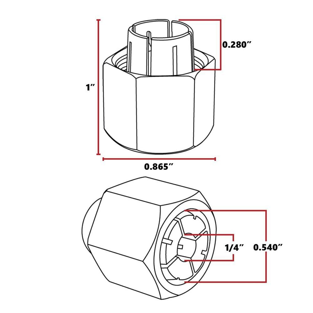 Big Horn 1/4 Inch Router Collet, large image number 2