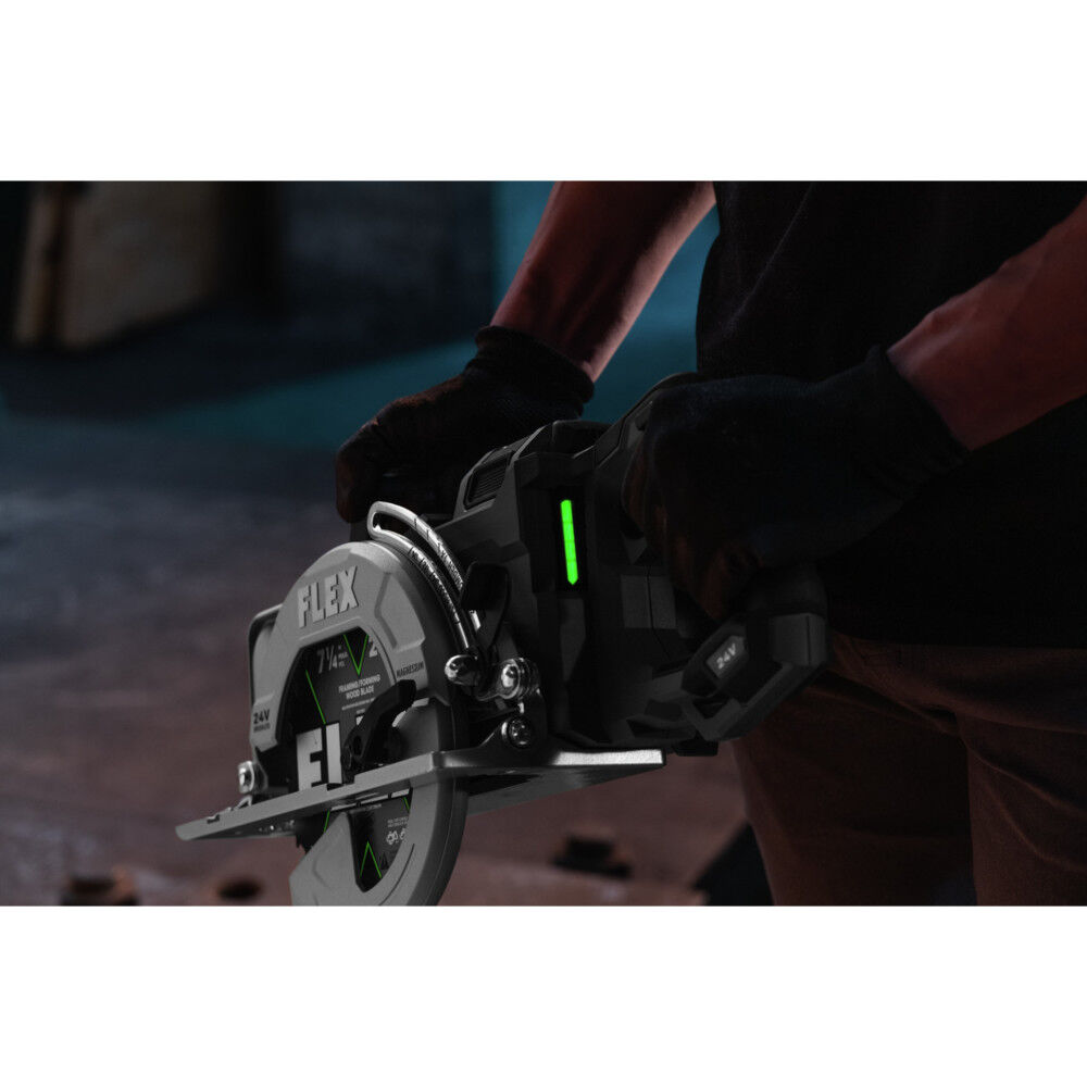 FLEX 24V 7 1/4in Circular Saw Rear Handle Stacked Lithium FLEX 24V 7 1/4in Circular Saw Rear Handle Stacked Lithium