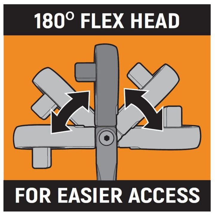 GEARWRENCH 3/8in Drive 90 Tooth Flex Head Teardrop Ratchet - 11in, large image number 4