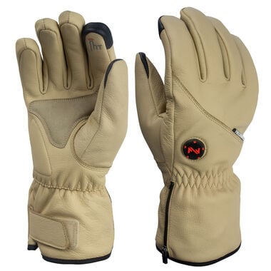 Mobile Warming Ranger Heated Work Gloves Unisex 7.4 Volt Light Tan XS