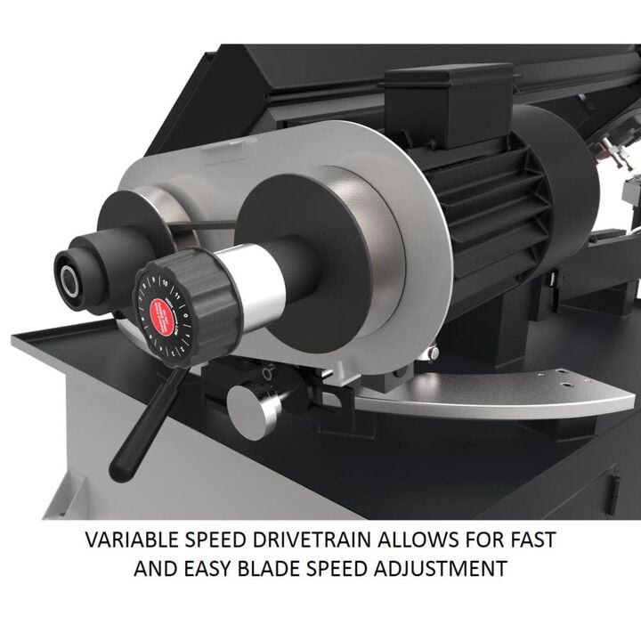 JET 10 x 18 Semi Auto Dual Mitering Horizontal Bandsaw Hydraulic Vise, large image number 2