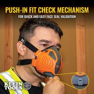 Klein Tools P100 Half-Mask Respirator, M/L, large image number 3