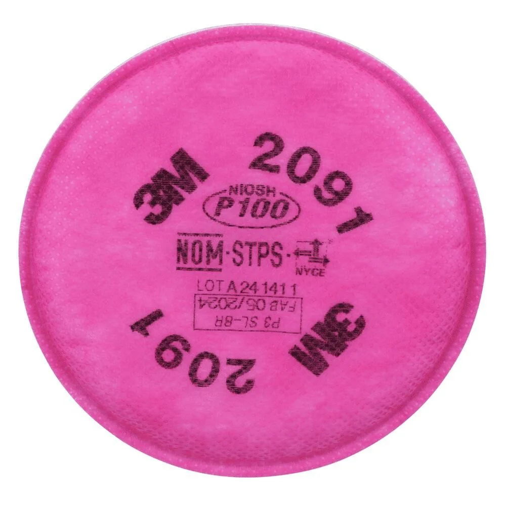 3M 2091 P100 Class Bayonet-Style Connection Particulate Filter 2 Pieces, large image number 1