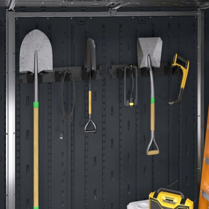 Suncast 2 Ft. Resin Long Handle Tool Hanger, Black, 2 Pack, large image number 3