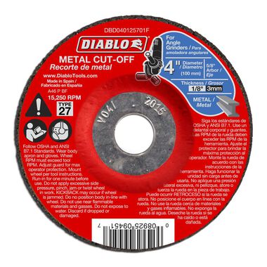 Diablo Tools 6in. Metal Cut Off Disc - Thin Kerf