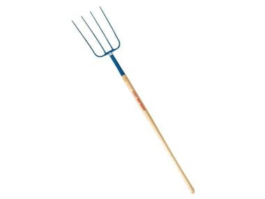 True Temper 4 Tine Manure Fork with Cushion End Grip on Handle