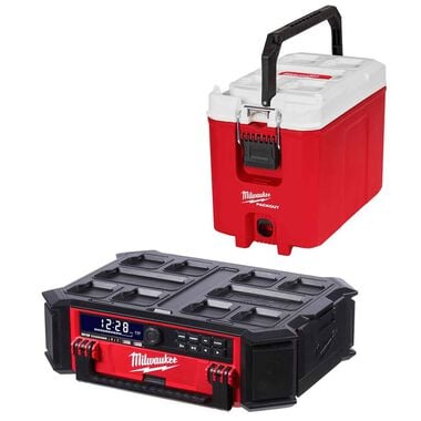 Milwaukee M18 PACKOUT Radio + Charger & 16Qt PACKOUT Cooler Bundle, large image number 0