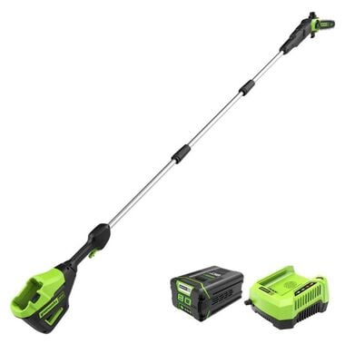 Greenworks 80V 10in Pole Saw with 2Ah Battery & Rapid Charger Kit