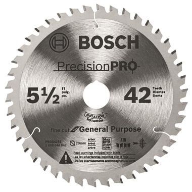 Bosch Track Saw Blade 5 1/2in 42 Tooth Precision Pro Series