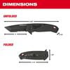 Milwaukee 3 in. HARDLINE Serrated Tanto Blade Pocket Knife, small image number 3