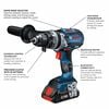 Bosch 18V 2-Tool Combo Kit with Connected-Ready Freak Two-In-One 1/4in and 1/2in Impact Driver & Connected-Ready 1/2in Hammer Drill/Driver, small