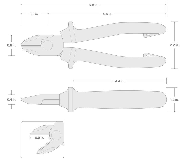 Tekton 7 Inch Insulated Diagonal Cutting Pliers, large image number 6