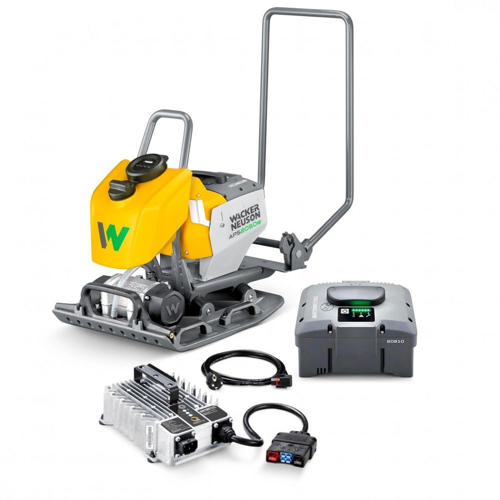 Wacker Neuson APS2050WE Battery Vibratory Plate with 2 BOB10 Batteries & Charger, large image number 4