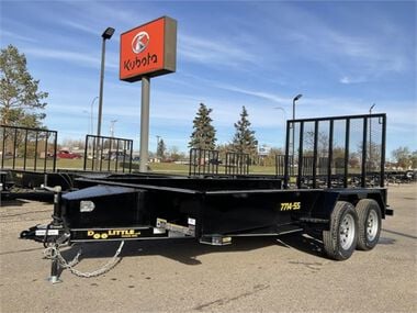 Doolittle Trailer Mfg Steel Sided Open Utility Trailer 14'x77in Tandem Axle HD Pro Toolbox, large image number 0