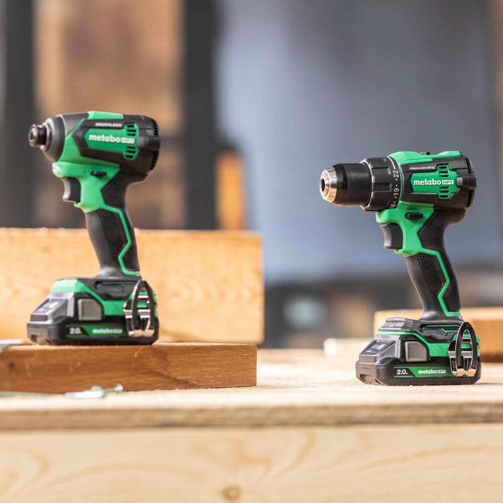 Metabo HPT 18V Cordless Brushless Driver Drill Impact Driver Combo Kit KC18DEXQBM Acme Tools