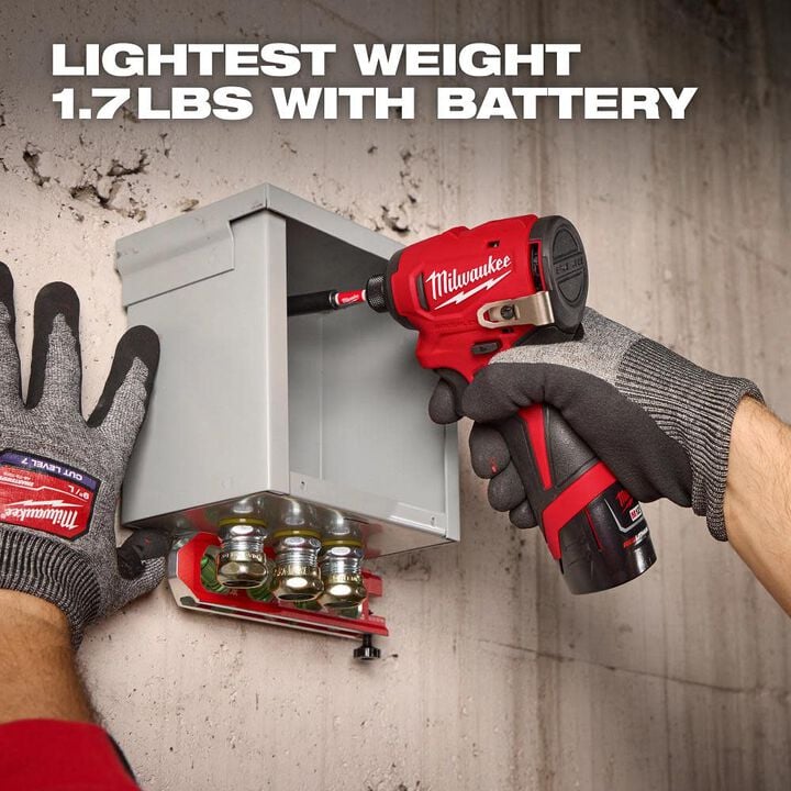 Milwaukee M12 Subcompact Brushless 1/4 Inch Hex Impact Driver Kit, large image number 6