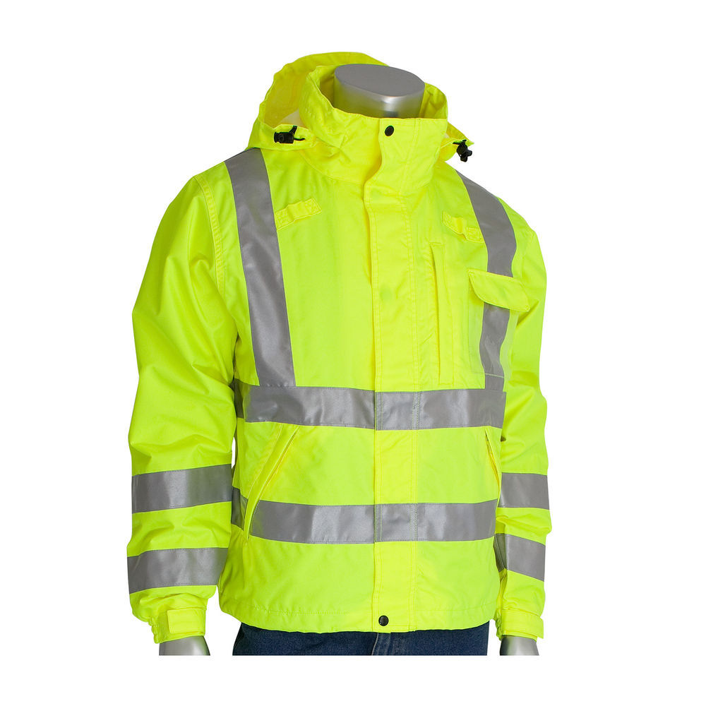 Protective Industrial Products Falcon VizPLUS ANSI Breathable Jacket Hi Vis Yellow Large, large image number 2