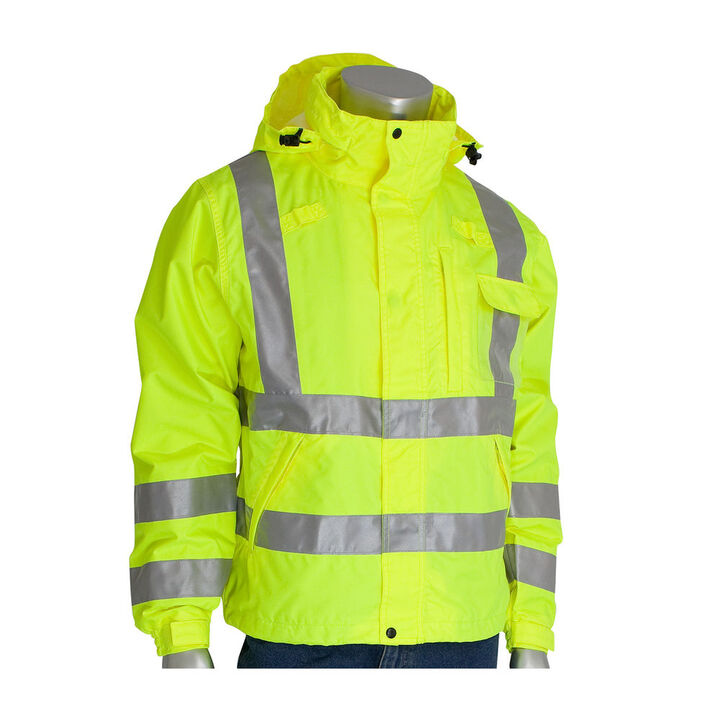 Protective Industrial Products Falcon VizPLUS ANSI Breathable Jacket Hi Vis Yellow Large, large image number 1