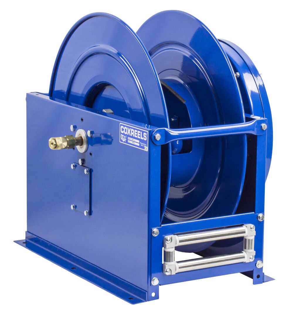 Coxreels Spring Driven Dual Hose Reel 3/8in x 100′ 2500PSI No Hose – DMPL-3100
