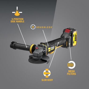 CAT 18V 4.5 in Cordless Angle Grinder With Brushless Motor (Bare Tool), large image number 1