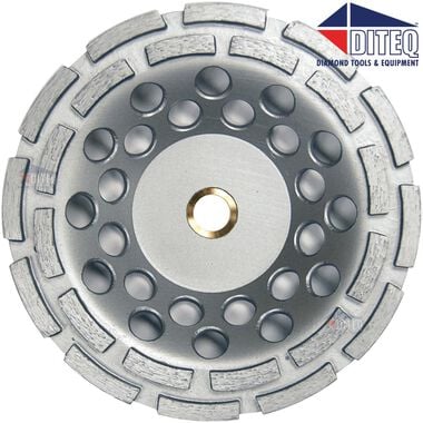 Diteq 4-1/2in CD-14 Double Row Diamond Cup Wheel 5/8-11 Thread, large image number 0